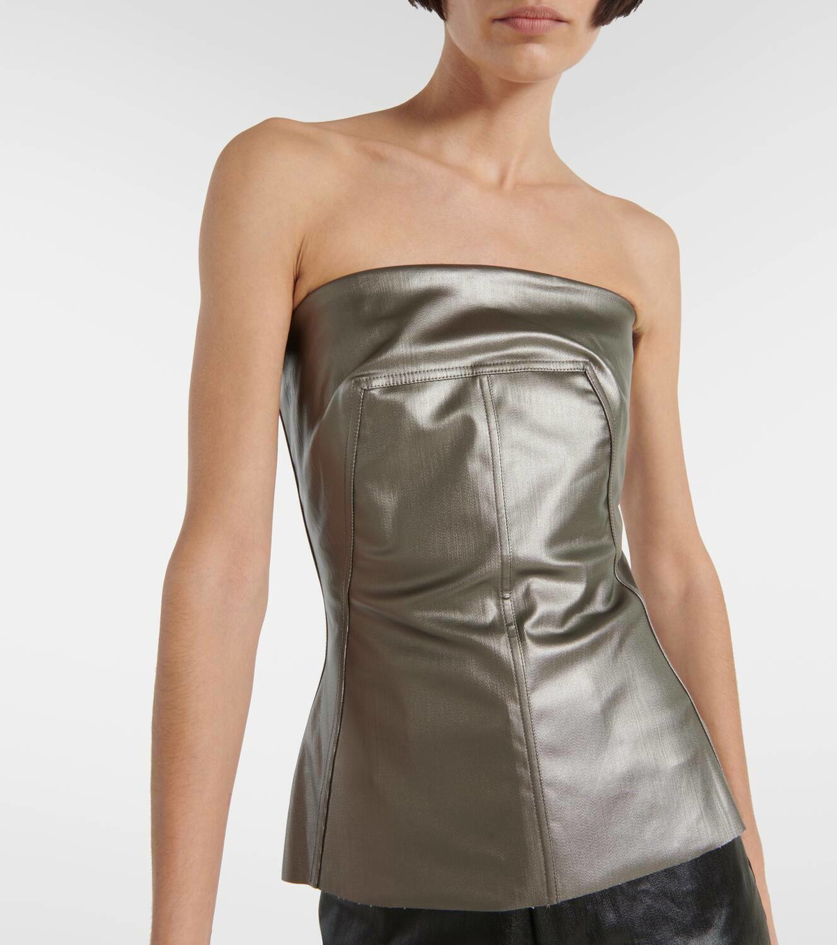 Rick Owens Lido coated denim corset