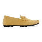 Versace Yellow Suede Loafers