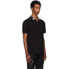 Alexander McQueen Black Embroidered Logo Polo