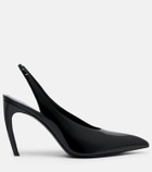The Attico Viper leather slingback pumps