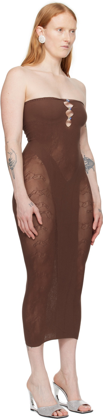 Poster Girl Brown Midi Dress Poster Girl