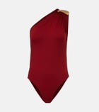 Bottega Veneta Gathered one-shoulder swimsuit