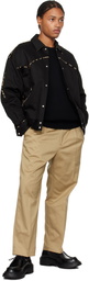 WACKO MARIA Beige Double Pleated Chino Trousers
