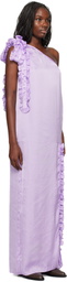Kika Vargas Purple Aretha Maxi Dress