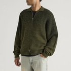 Dime Men's Mohair Double Zip Knit in Forest