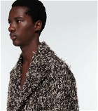 Bottega Veneta - Belted wool-blend tweed overcoat