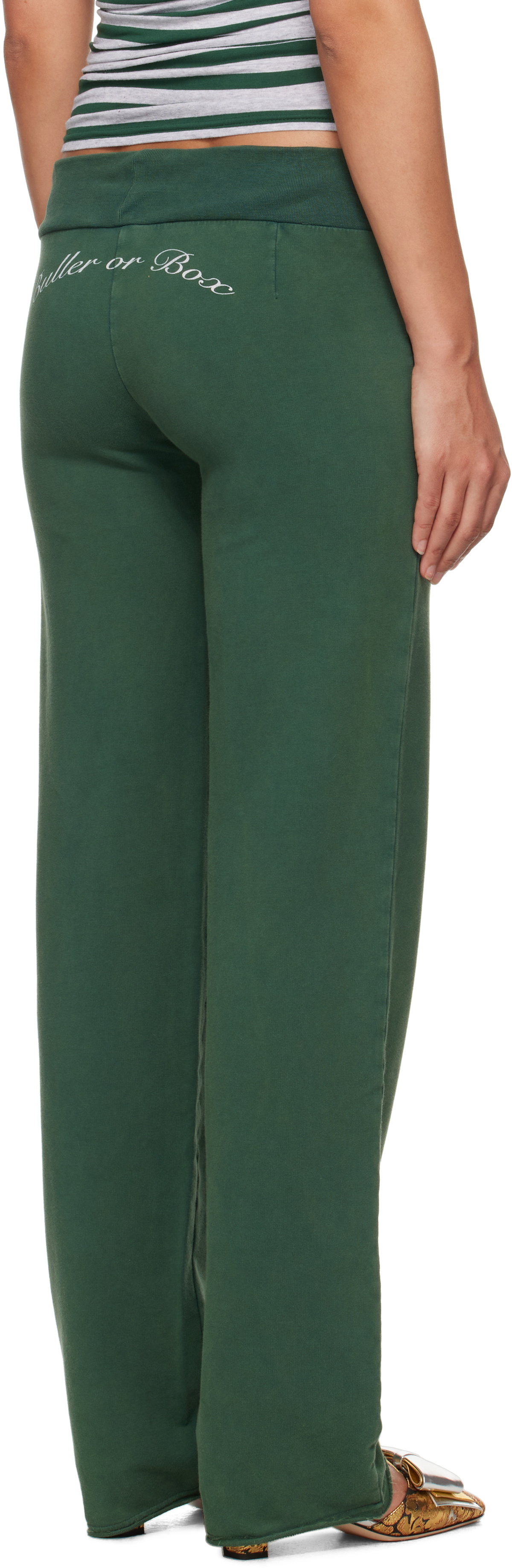 LAURA ANDRASCHKO Green 'Buller Or Box' Sweatpants