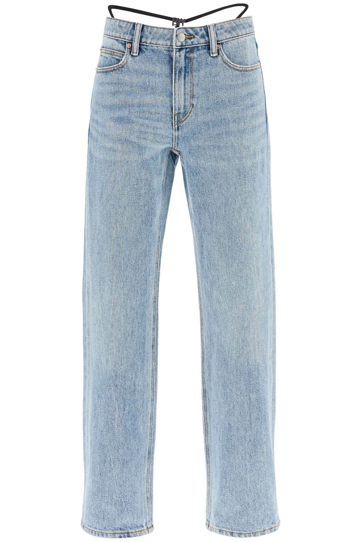 ALEXANDER WANG straight jeans with integrated thong Blue ALEXANDER WANG straight jeans with integrated thong Blue