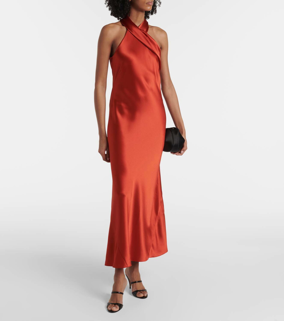 Galvan Pandora satin cocktail dress