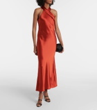 Galvan Pandora satin cocktail dress