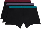 Paul Smith Three-Pack Black Contrast Waistband Boxer Briefs