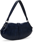 GANNI Navy Kat Baguette Bag