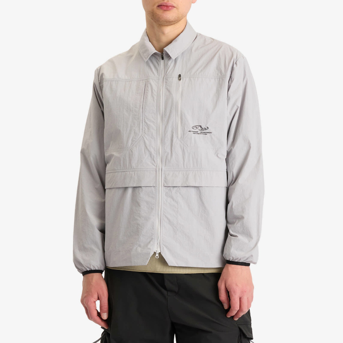 KA_YO_Prototype Men's Overshirt in Light Grey