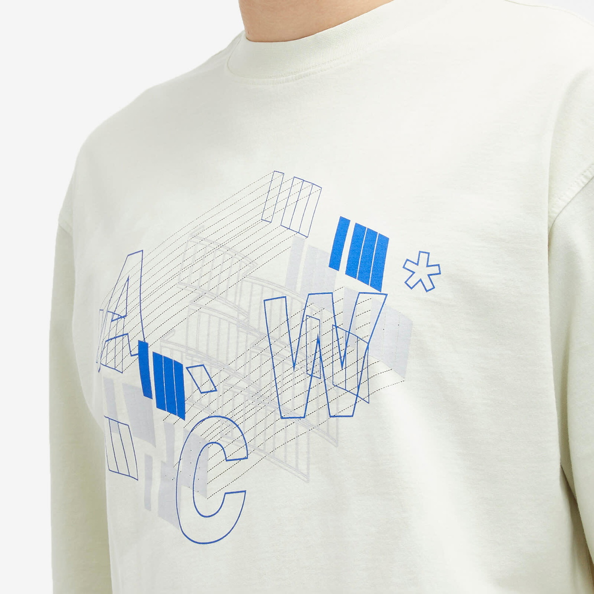 ★A-COLD-WALL★ Schematic Short Sleeve T-Shirt Beige Bone AC A-COLD-WALL* Men's Schematic T-Shirt in Beige Bone A-Cold-Wall*