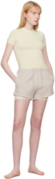 SKIMS Taupe Cotton Fleece Shorts