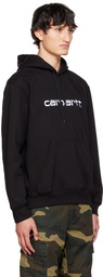 Carhartt Work In Progress Black Embroidered Hoodie