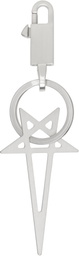Rick Owens Silver Hollywood Pentagram Keychain
