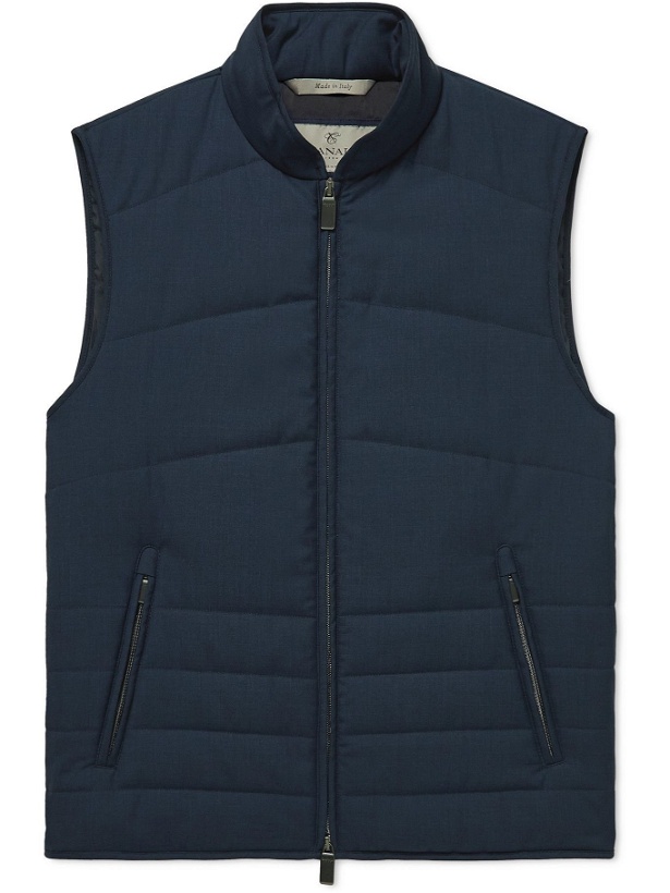 Photo: Canali - Quilted Wool Gilet - Blue