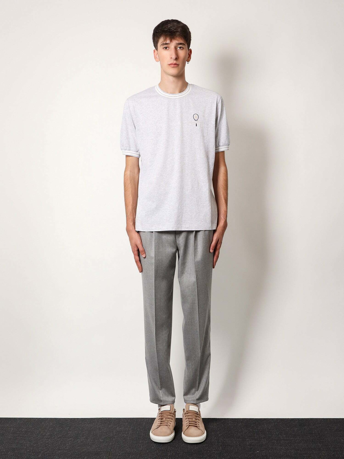 Brunello Cucinelli T Shirt Grey Mens Brunello Cucinelli