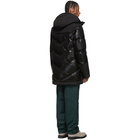 Woolrich John Rich and Bros Black Down Logo Arctic Parka