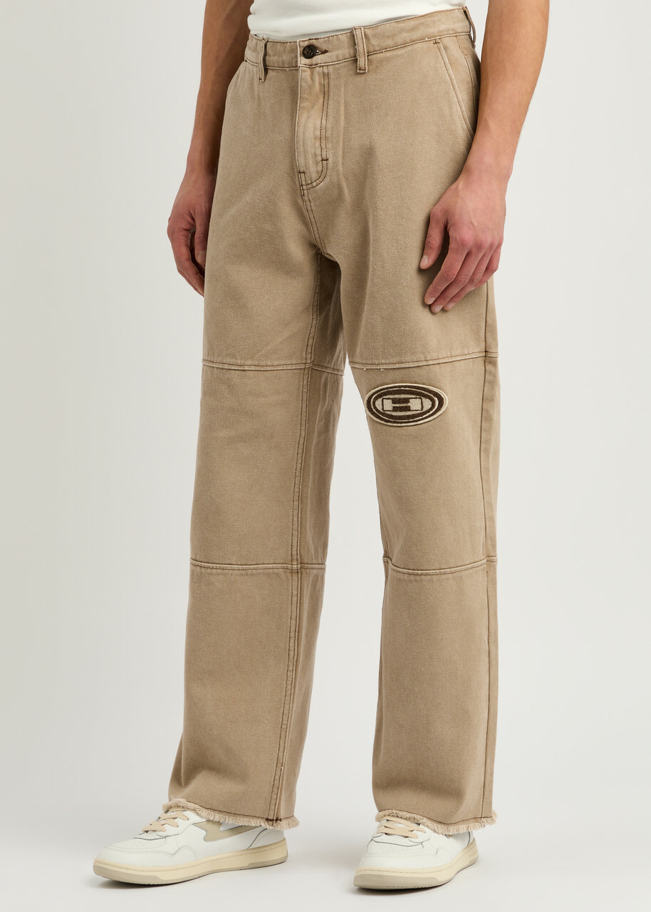 Honor The Gift Logo Straight-leg Canvas Jeans Tan