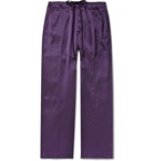 TOM FORD - Satin-Jersey Track Pants - Purple