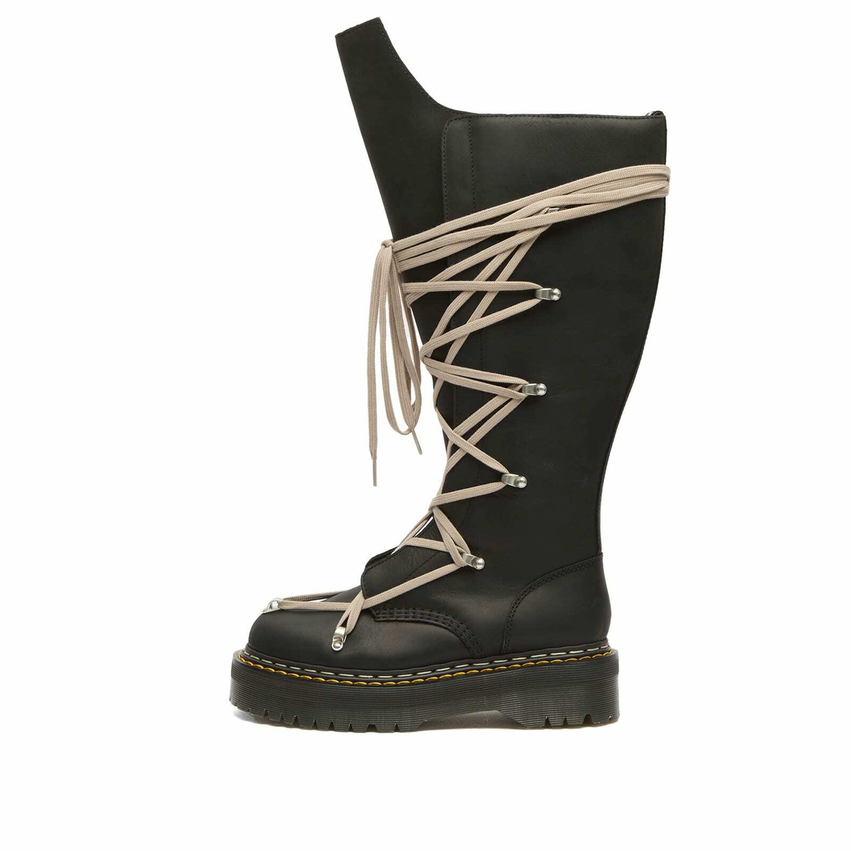 Rick Owens Black Motocross Kiss 65 Mid-Calf Boots Rick Owens