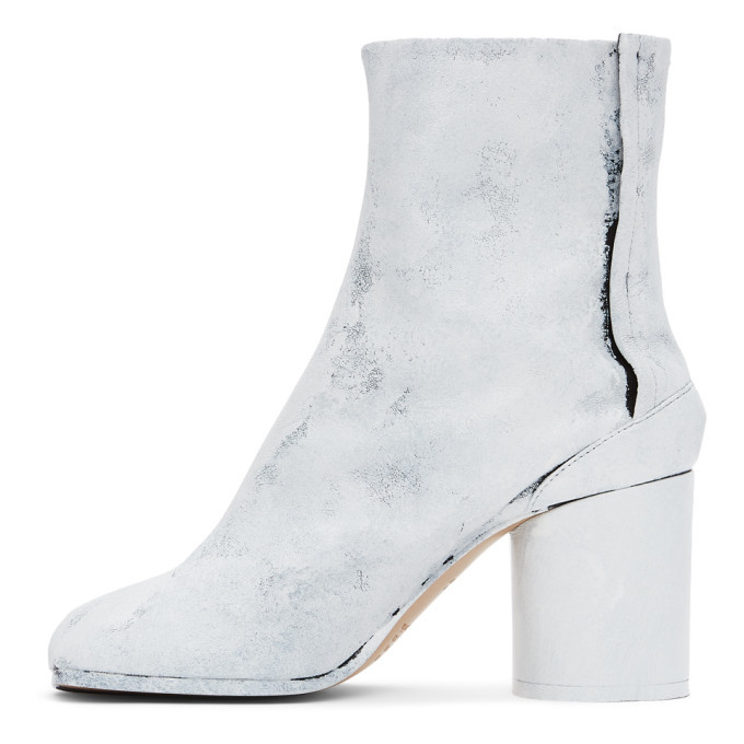 Maison Margiela White Painted Tabi Boots Maison Margiela