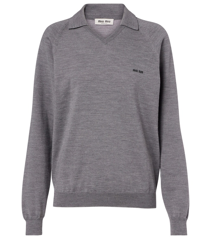 Photo: Miu Miu Virgin wool polo sweater