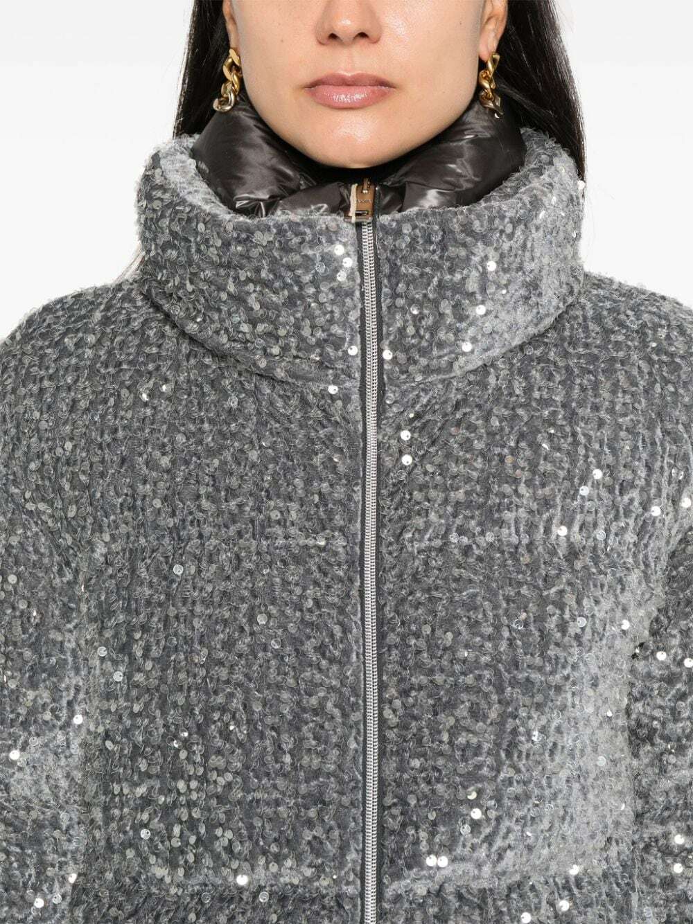 HERNO - Sequined Down Jacket Herno
