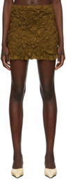 Gauntlett Cheng SSENSE Exclusive Khaki Elastic Miniskirt