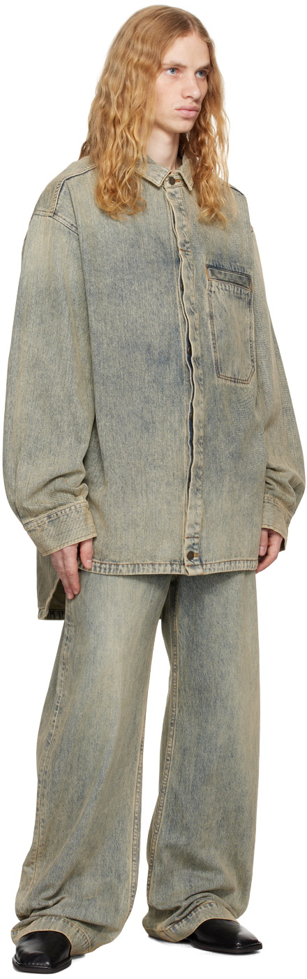 Entire Studios Blue Herculean Denim Shirt Entire Studios