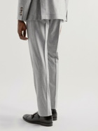 Brunello Cucinelli - Straight-Leg Pleated Wool-Blend Suit Trousers - Gray