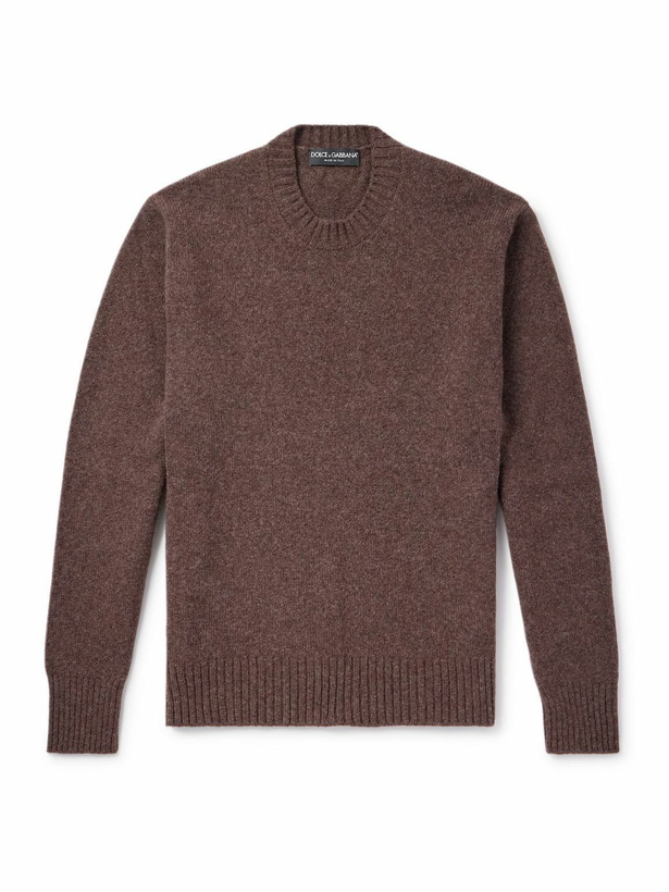 Photo: Dolce&Gabbana - Wool-Blend Sweater - Brown