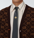 Gucci - Silk bee-embroidered tie