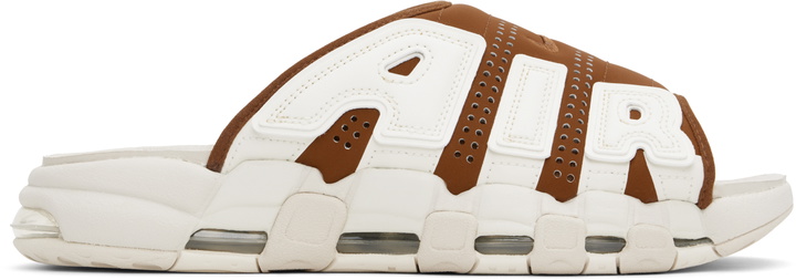 Photo: Nike Tan & Off-White Air More Uptempo Pool Slides