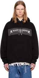 MASTERMIND WORLD Black Boxy Fit Grid Hoodie