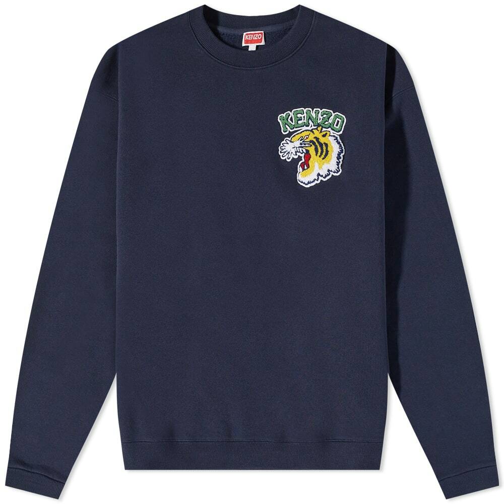 スウェット・トレーナー Kenzo Midnight blue cotton Varsity sweatshirt Kenzo - Kenzo Drawn Varsity Embroidered Sweatshirt | HBX