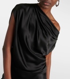 The Sei Draped one-shoulder silk top