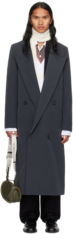 Photo: JW Anderson Gray Double-Breasted Coat