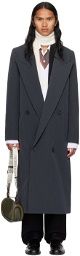 JW Anderson Gray Double-Breasted Coat