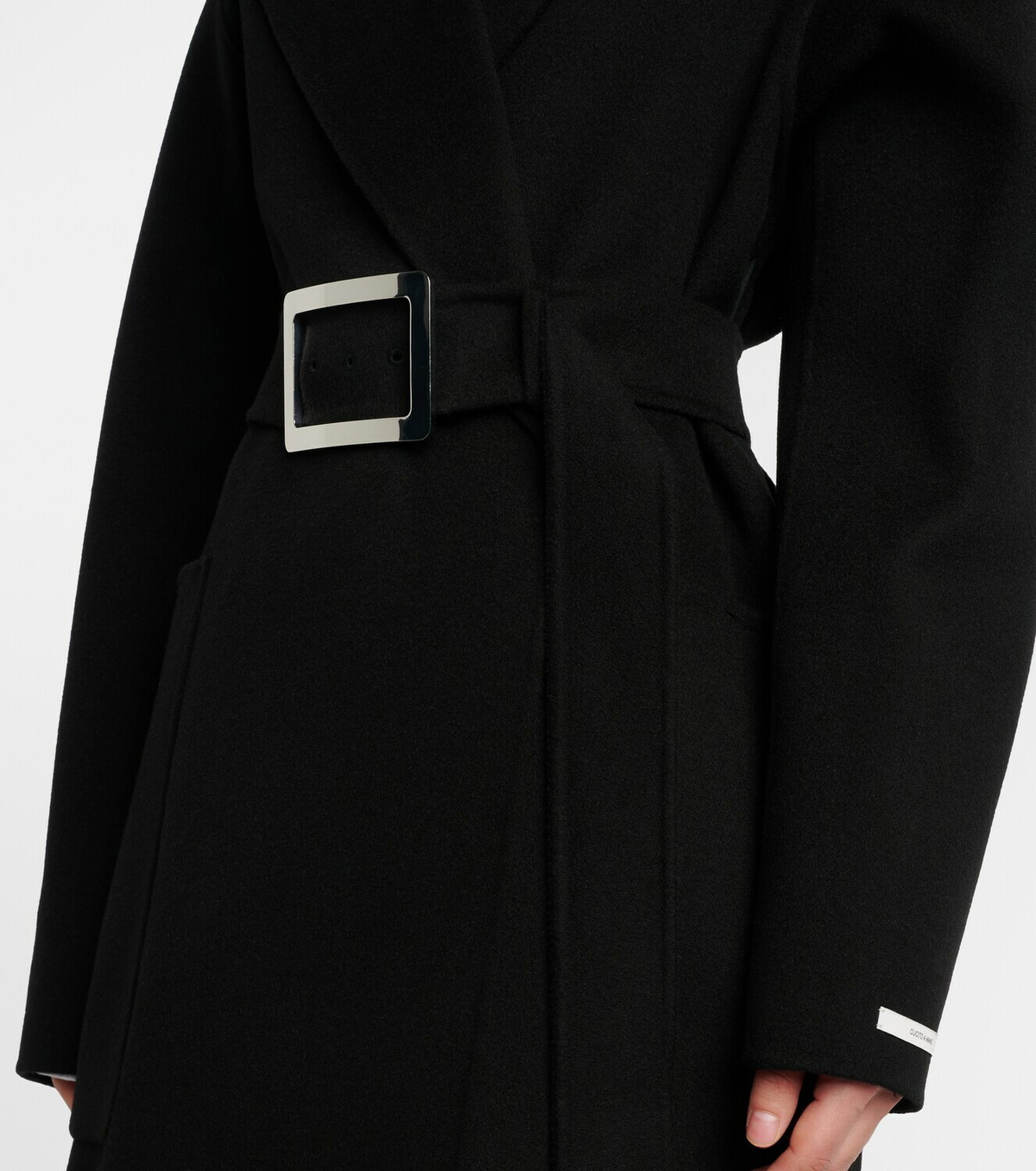Sportmax Belted virgin wool wrap coat