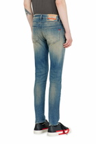 Diesel Slim Jeans Regular Waist 2019 D-Strukt, Medium blue, Zip fly