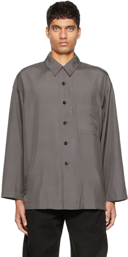 Photo: Lemaire Grey Silk Pyjama Shirt