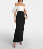 Solace London Sian gathered crêpe twill gown