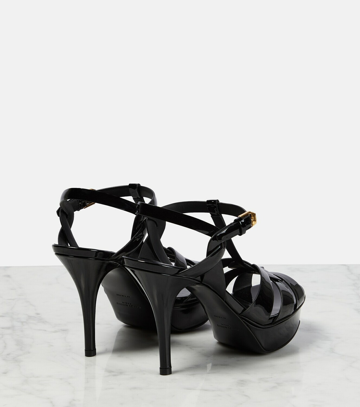 Saint Laurent Tribute Patent Leather Platform Sandals Saint Laurent 1921