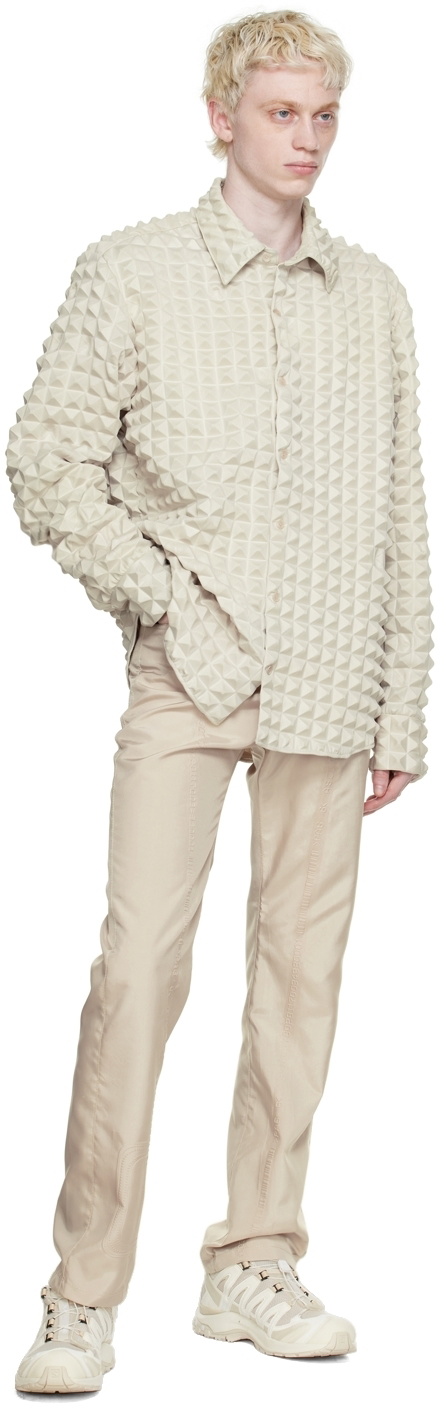 Kanghyuk Beige Polyester Trousers