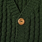 Inverallan Men's 9H Aran Knitted Waistcoat in Loden