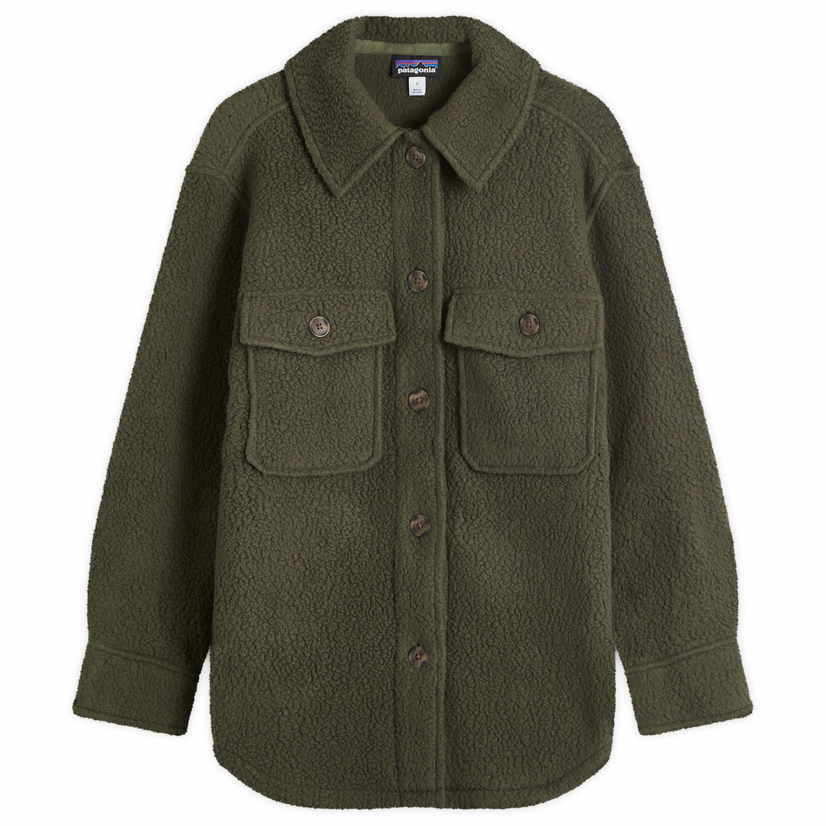 Patagonia Women's Retro Pile Shacket in Pine Needle Green