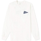 Pilgrim Surf + Supply Men's Long Sleeve Zambia Pennant T-Shirt in Off White